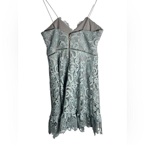 Self-Portrait Blue Lace Dress - Picture 6 of 7